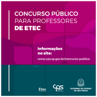 Concurso Público para professores da ETEC - Centro Paula Souza - Araras-SP